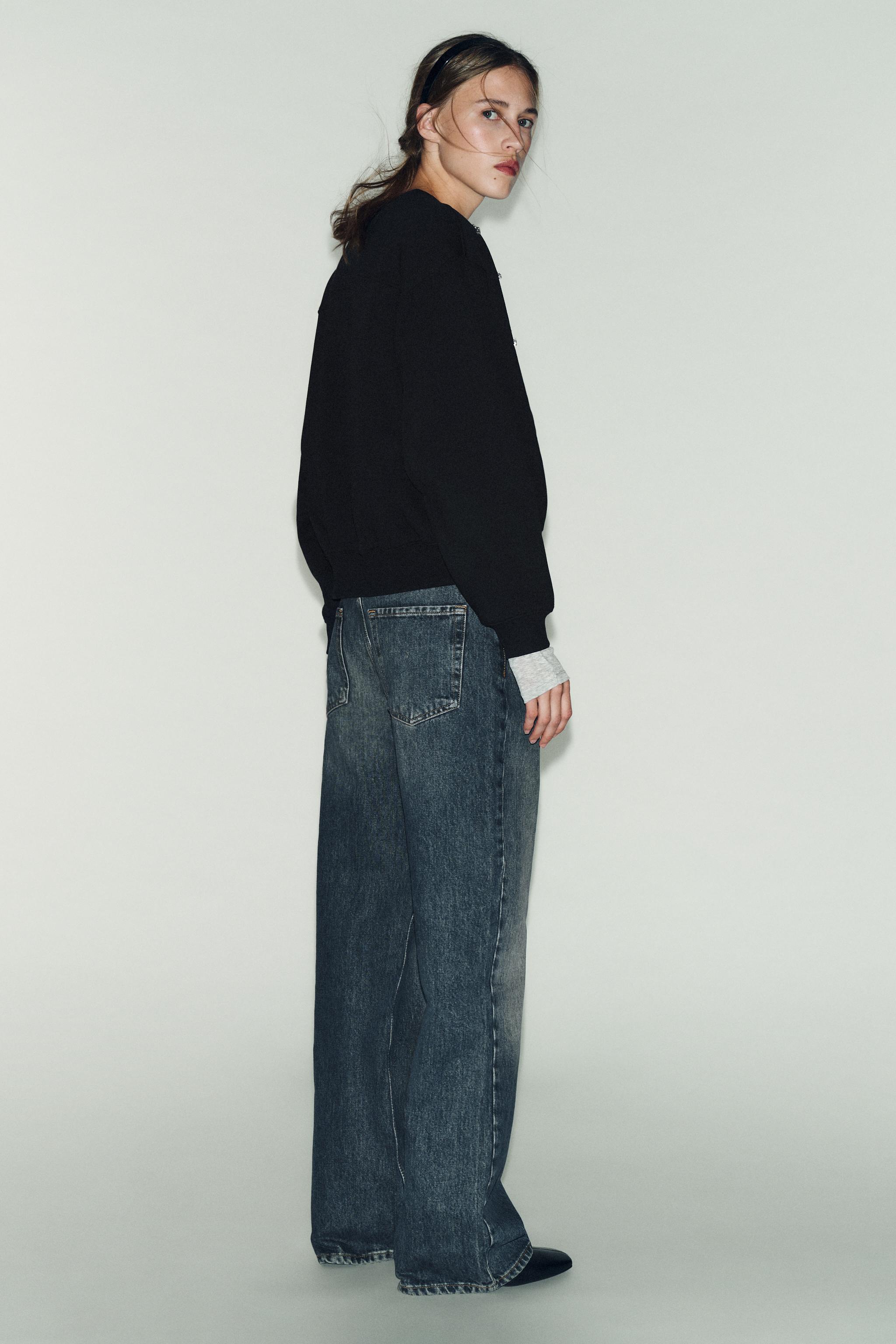 JEWELED FRONT SWEATSHIRT